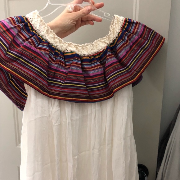 Off the shoulder multi and white dress - Picture 5 of 5